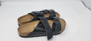 BIRKENSTOCK ARIZONA BS BLACK LEATHER SANDAL - SIZE:MEN 7 WOMEN 9 - ARIZONA BLACK - Brand New