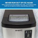 AVANTI NUGGET ICE MAKER WITH DIGITAL NIMDTS3326S-IS - STAINLESS STEEL - Like New