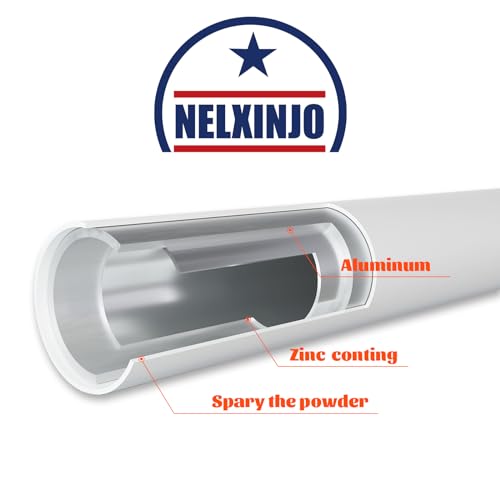 NELXINJO HEAVY DUTY 25FT FLAG POLE - 13 GAUGE EXTRA THICK ALUMINUM - WHITE - Like New