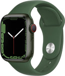 For Parts: APPLE WATCH SERIES 7 GPS + CELLULAR 41mm GREEN ALUM CASE CLOVER CRACKED SCREEN