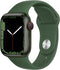 APPLE WATCH SERIES 7 GPS CELLULAR 41mm GREEN ALUMINUM CLOVER SPORT BAND Like New