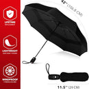 REPEL UMBRELLA WINDPROOF TRAVEL UMBRELLAS FOR RAIN AUTO OPEN CLOSE - BLACK - Like New