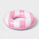 SUN SQUAD 42" POOL TUBE HANDLE - WATER FLOAT TOY, PVC, 6+ YEARS - PINK/WHITE - Like New