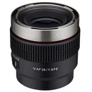 ROKINON 35MM T1.9 AF CINE LENS FOR SONY E CAF35-NEX - BLACK - Like New