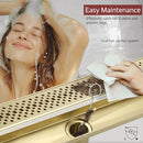 MUSCHBATH Linear Shower Drain, 28 inch Brushed Gold - Like New