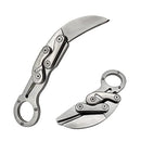 ISMOSM OUTDOOR MINI CAMPING STAINLESS CRAWL KNIFE MULTIFUNCTION - SILVER - Like New