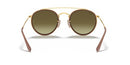 RAY-BAN RB3647N DOUBLE BRIDGE ROUND - Size 51X22 - GOLD/BROWN - Like New
