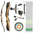 TIDEWE Recurve Bow and Arrow Set Adult Youth Beginner Wooden Takedown 35lbs - Like New