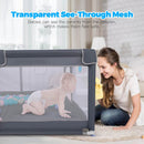 Baby Playpen 72” x 59”, CONMIXC Extra Large Playpen for Babies -Dark Gray - Like New