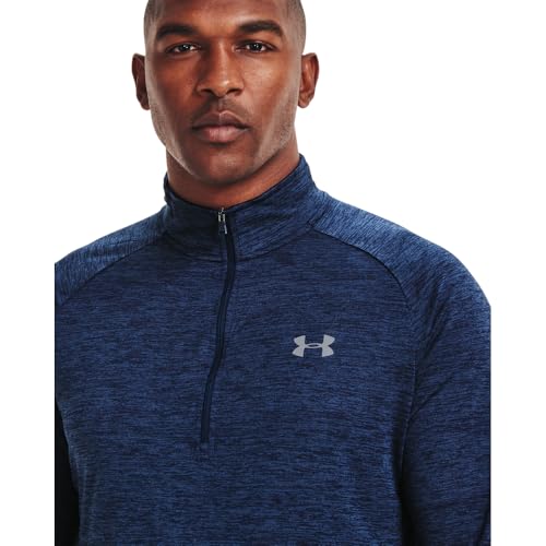 UNDER ARMOUR MEN'S UA TECH 2.0 1/2 ZIP WARM UP ACADEMY/STEEL SIZE XL - Brand New