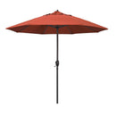 CALIFORNIA UMBRELLA 9' ROUND ALUMINUM CRANK LIFT - SUNSET - Like New