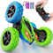 ORRENTE RC Cars Remote Control Car 2.4Ghz Stunt Car Sided 360 Flips GreenBlue Like New