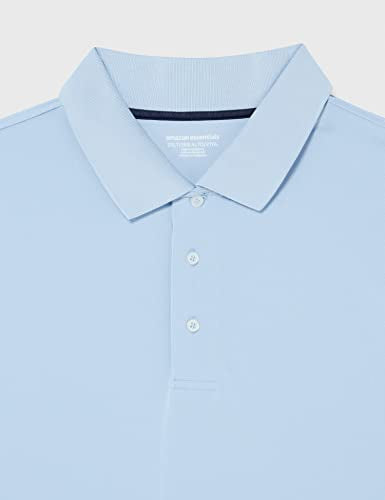 AMAZON ESSENTIAL GOLF POLO SHIRT QUICK DRY SHORT SLEEVE - X-LARGE - LIGHT BLUE - Brand New
