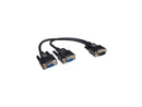 Belkin F2CM038b01 Black 1ft VGA HD15-M to (2) VGA HD15-F Splitter Y Cable