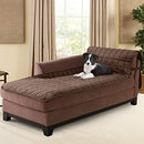 SureFit Deluxe Pet Chaise Cover Furniture Protector Bumper Chocolate - Brand New