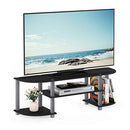 FURINNO TURN-S-TUBE WIDE TV ENTERTAINMENT CENTER, ESPRESSO/BLACK - 11058BK/GY - Like New