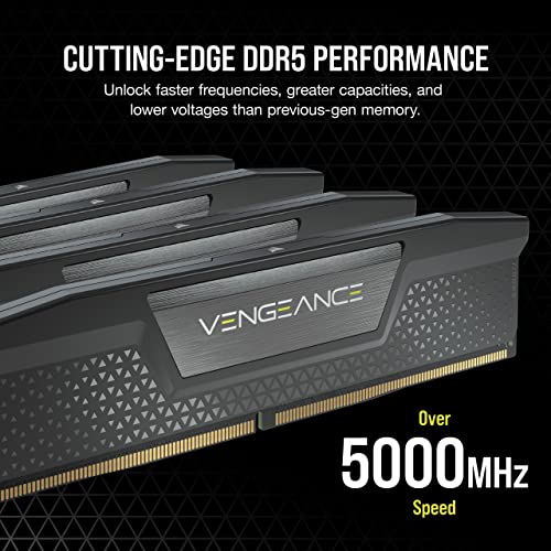 CORSAIR VENGEANCE DDR5 RAM 32GB (2x16GB) 5600MHz CL40-40-40-77 XMP - Black - Like New
