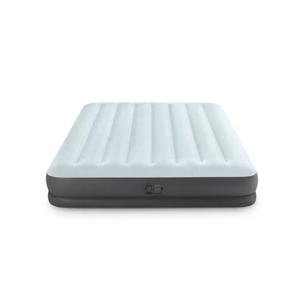 INTEX COMFORT PLUSH MID RISE DURA-BEAM AIRBED WITH BUILT-IN ELECTRIC PUMP 13 - Like New