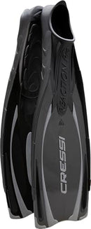 Cressi Reaction Pro Full Foot Pocket Fins, Black, 44/45 [Duplicate] - Brand New