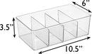 CLEARSPACE PLASTIC PANTRY ORGANIZATION, STORAGE BINS WITH DIVIDERS,2 PACK, CLEAR Like New