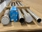UMBRA TENSION ROD SYSTEM - PACK WITH 4 ROD 44" AND 1 ROD 35" CONNECTORS - SILVER - Like New
