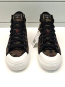 ADIDAS NIZZA HIGH RF CAMO HQ8536 HI TOP CASUAL CANVAS SNEAKERS 9.5 - GREEN CAMO - Brand New