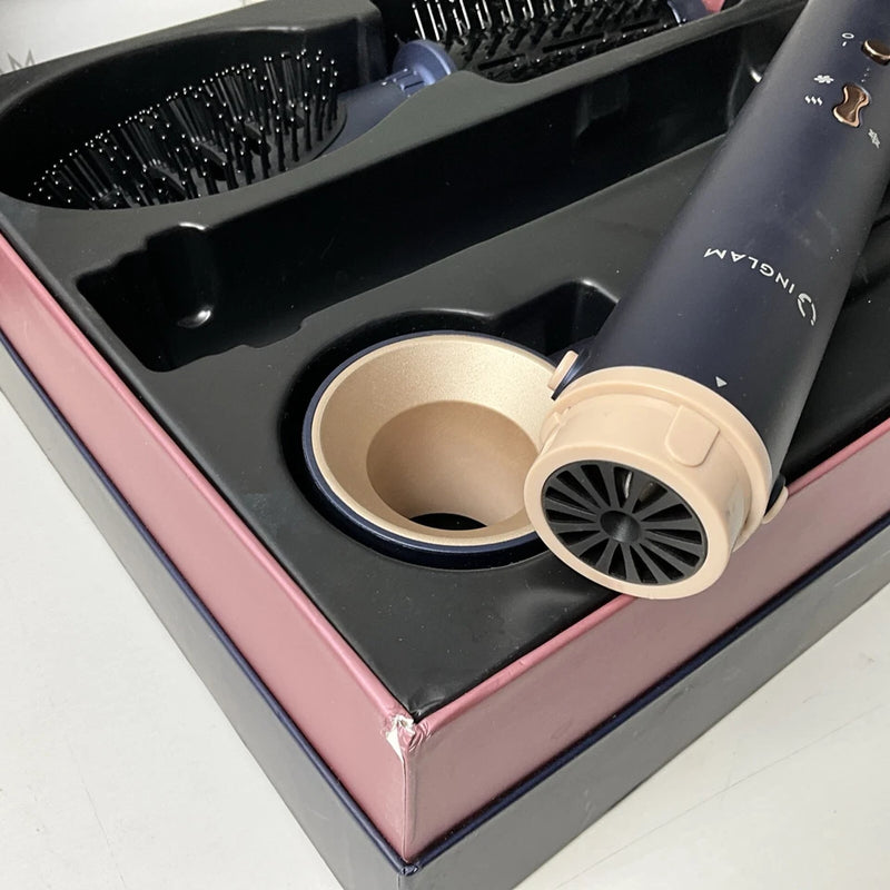 IG INGLAM MEGAAIR STYLER, 5 IN 1 HAIR DRYER BRUSH 110,000 RPM BLUE - BLUE - Like New
