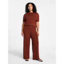 TIME AND TRU WOMEN’S PLUS SWEATER,PANTS SET - SIZE: WOMEN 4X - REDWOOD BARK - Brand New