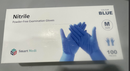 SMART MEDI NITRILE EXAM GLOVES, 100 PCS- MEDIUM - BLUE - Brand New
