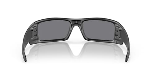 Oakley Men's Oo9014 Gascan Rectangular Sunglasses Matte Black/Grey 55 - Like New