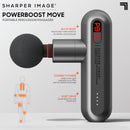 SHARPER IMAGE POWERBOOST MOVE DEEP TISSUE PORTABLE MASSAGE GUN - GRAY - Like New