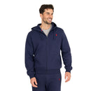 PACIFIC POLO CLUB POLO MEN'S FULL ZIP FLEECE HOODIE - SIZE: MEN 2XL - NAVY - Brand New