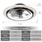 KINDLOV MODERN CEILING FAN LIGHTS, 19.7" FLUSH MOUNT, 6-SPEED, CLF233 - BLACK 01 - Like New