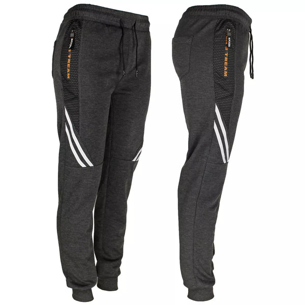 G-MAN MEN'S JOGGERS DRAW STRING SPORTS SWEAT PANTS - SIZE: MEN L - DARK GRAY - Brand New
