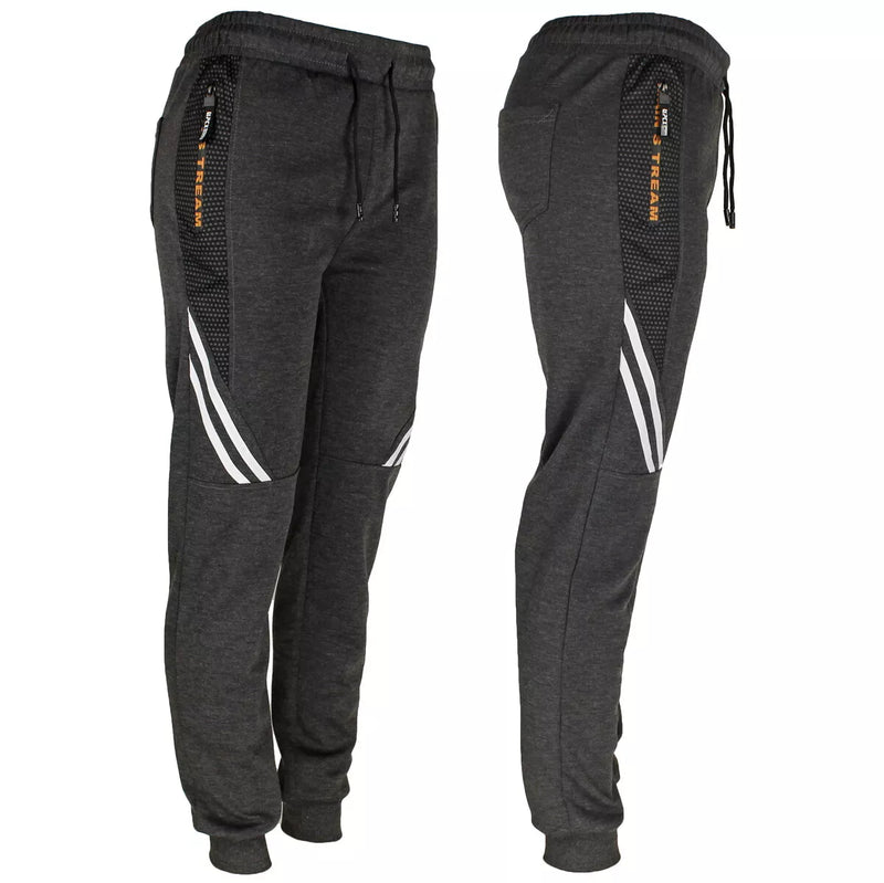 G-MAN MEN'S JOGGERS DRAW STRING SPORTS SWEAT PANTS - SIZE: MEN L - DARK GRAY - Brand New