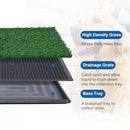 FLUFFYDREAM DOG LITTER BOX WITH GRASS 16 X 20 STRONG ABSORBENCY - GREEN/BLACK - Like New