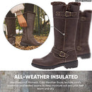WOMENS WEATHERPROOF COLD WEATHER BOOTS ZIPPER BELLA TALL SIZE 10 BROWN - Like New