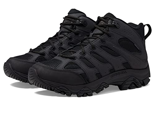 J003911 MERRELL MEN'S MOAB 3 MID TACTICAL WATERPROOF BOOT BLACK SIZE 9 - Like New