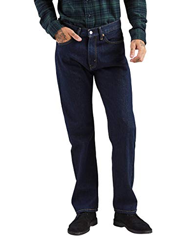 005050216 LEVI'S MEN'S 505 REGULAR FIT JEANS RINSE-DARK WASH SIZE 31X30 NEW - Brand New