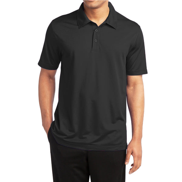 GALAXY BY HARVIC MEN'S DRY FIT MOISTURE-WICKING POLO SHIRT - SIZE 2XL - D BLACK - Brand New