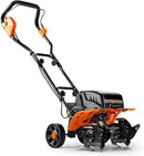 SuperHandy Electric Tiller-Cultivator 40V Li-on 14" Tilling 4 Tine - Orange Like New