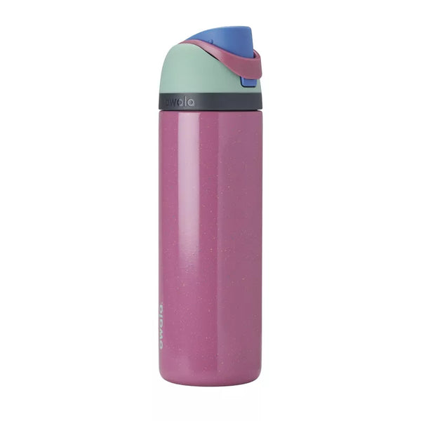 OWALA 24OZ FREESIP STAINLESS STEEL WATER BOTTLE - BUBBLEGUM BURST - Like New
