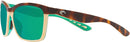 Costa Del Mar Women's Anaa Polarized Rectangular Sunglasses -GREEN/TORTOISE - Like New