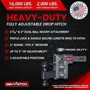 GEN-Y HITCH TOW HITCH FOR 2" RECEIVER, 5" DROP/RISE WITH 3 ADJUSTABLE POSITIONS - Like New