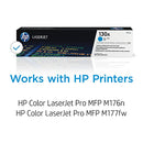 HP 130A CYAN TONER CARTRIDGE WORKS WITH HP COLOR LASERJET PRO MFP M176,M177 - Brand New