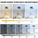 YEUTAUEN Ceiling Fans with Lights & Remote Stepless Color Temperature Change - Like New