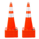 BATTIFE 12 Pack 28” Traffic Safety Cones Reflective Collars Heavy Duty Orange - Like New
