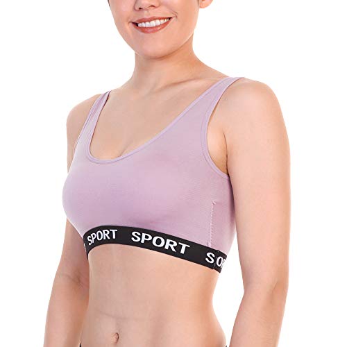 ANGELINA WOMEN'S SEAMLESS WIRE-FREE BRALETTE SPORT PRINT SET 6 PACK WOMEN S/M - Brand New