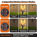 BRIGHTEVER 13.6" Motion Sensor Outdoor Wall Sconce Lantern, 2 Modes, B05082PG - Brand New