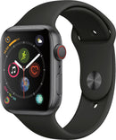 APPLE WATCH 4 GPS + CELLULAR 44MM ALUM CASE BLACK SPORT BAND- - Scratch & Dent